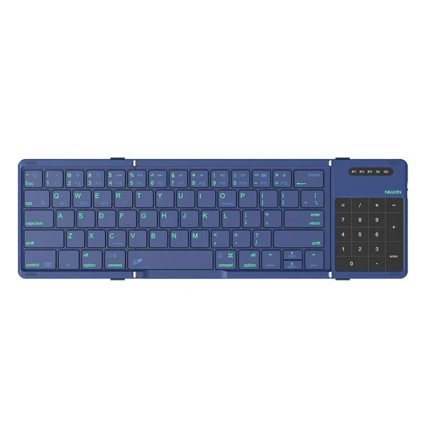 Nillkin Cube Pocket foldable Bluetooth keyboard with touchpad in Deep Sea Blue