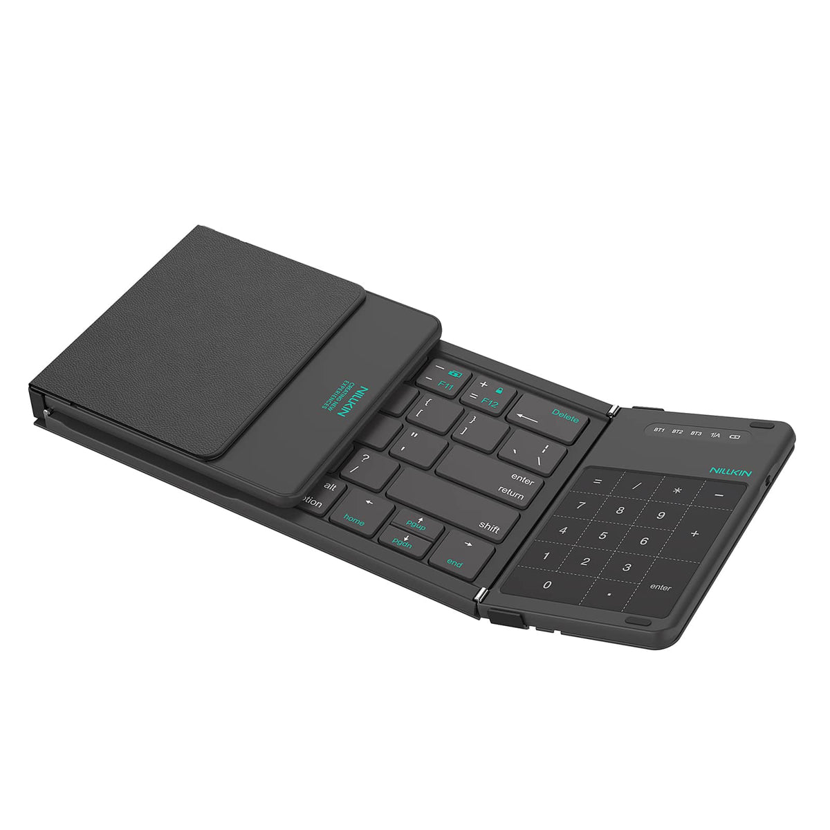 Nillkin Cube Pocket Keyboard in Deep Forest Black, folded