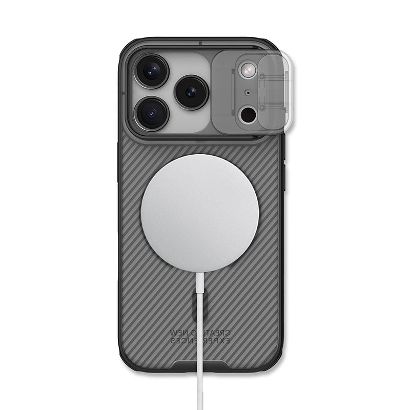 Nillkin CamShield Pro MagSafe case for iPhone 17 Pro, Translucent Black