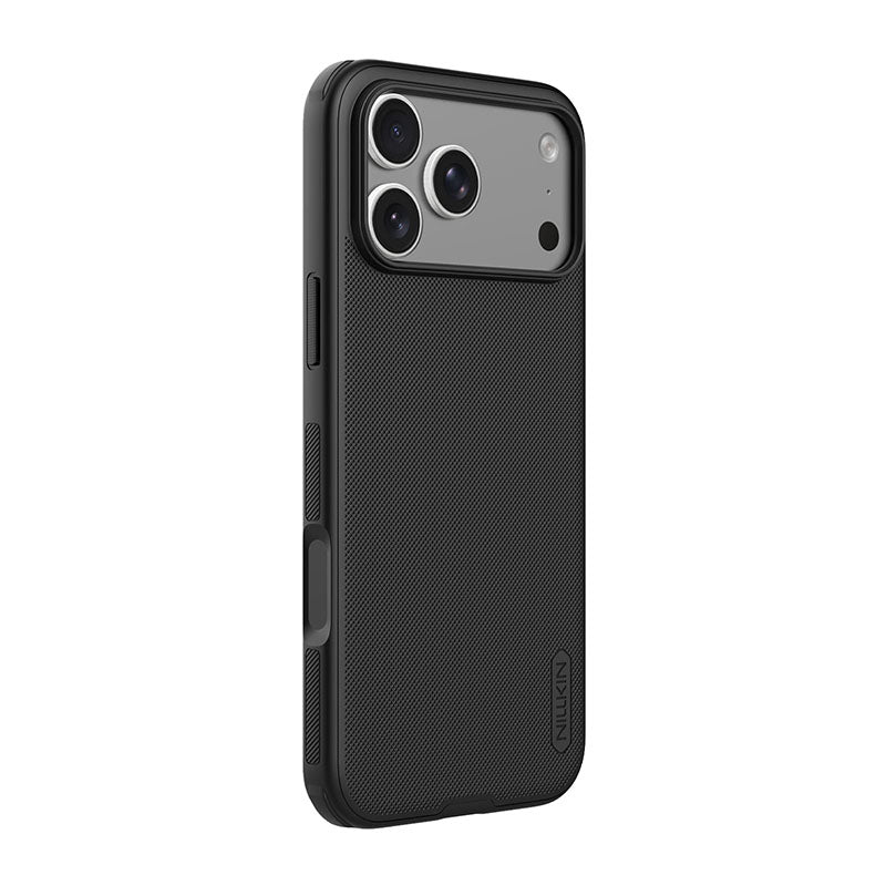 Nillkin Super Frosted Shield Pro Case for iPhone 18 Pro Max, Matte Black, rear view