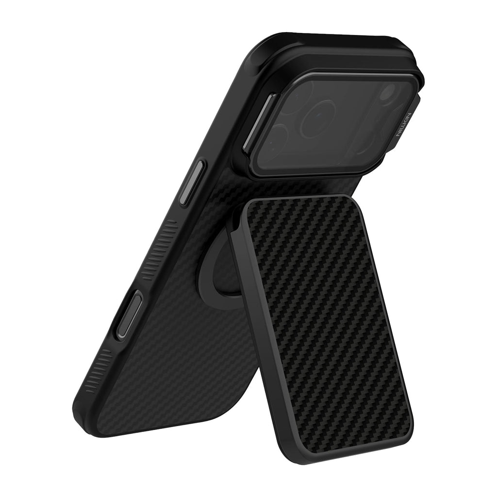 Nillkin FiberMate Kevlar Magnetic Wallet Stand, Black, rear view