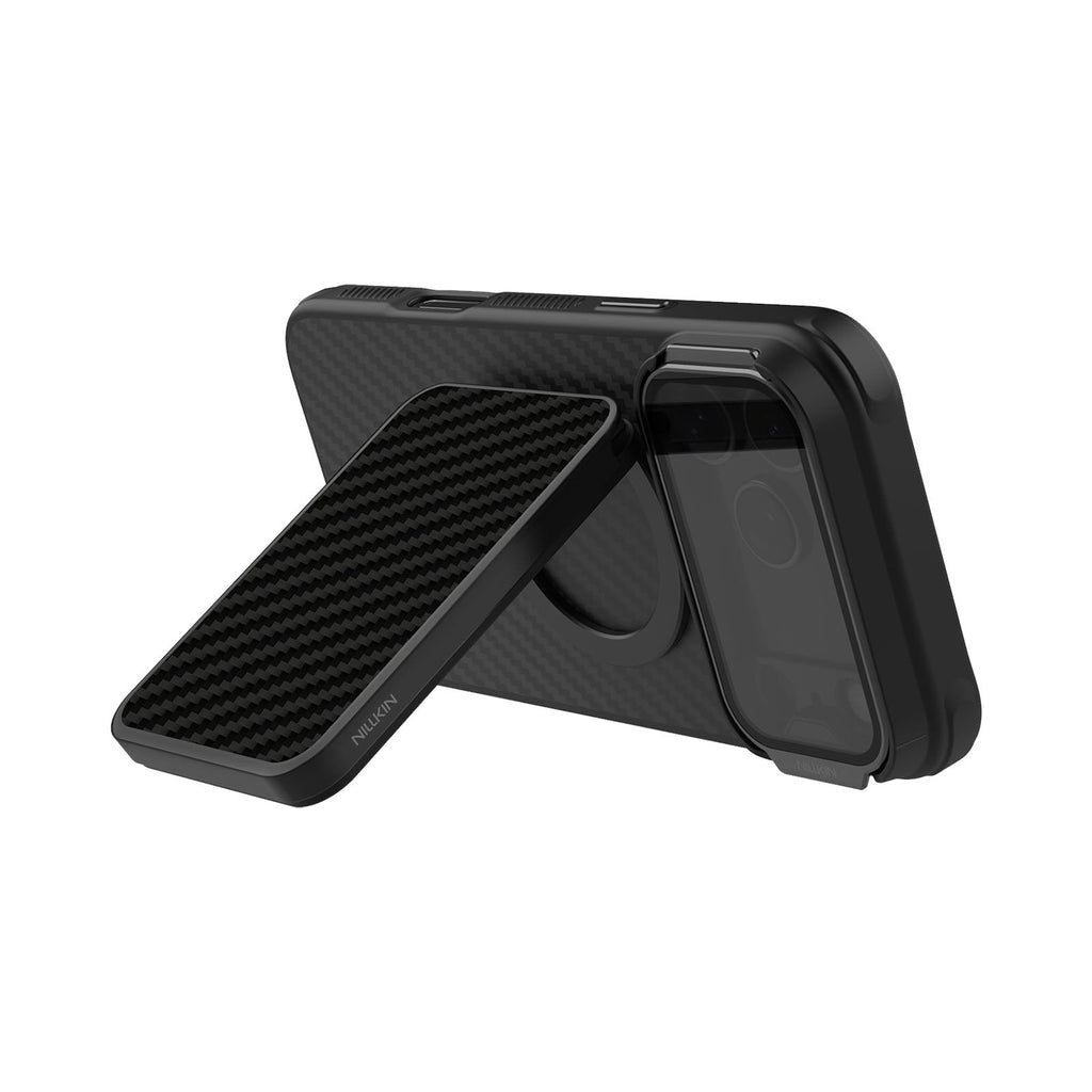 Nillkin FiberMate Kevlar Magnetic Wallet Stand, Black, side view