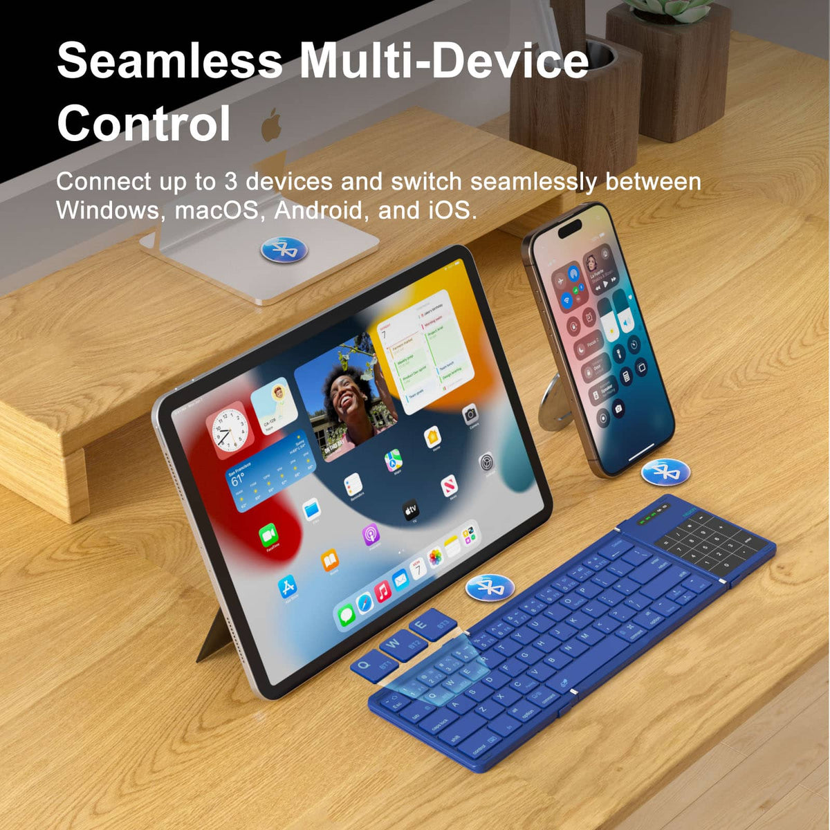 Nillkin Cube Pocket keyboard – Deep Sea Blue – image 3 of 9